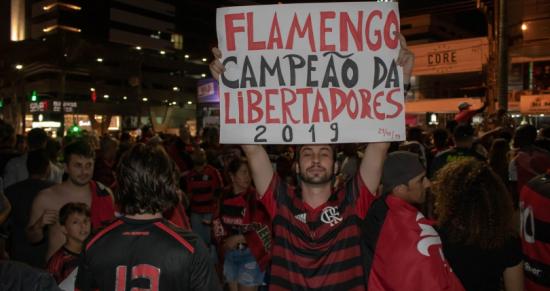 Festa da torcida flamenguista em Tubarão