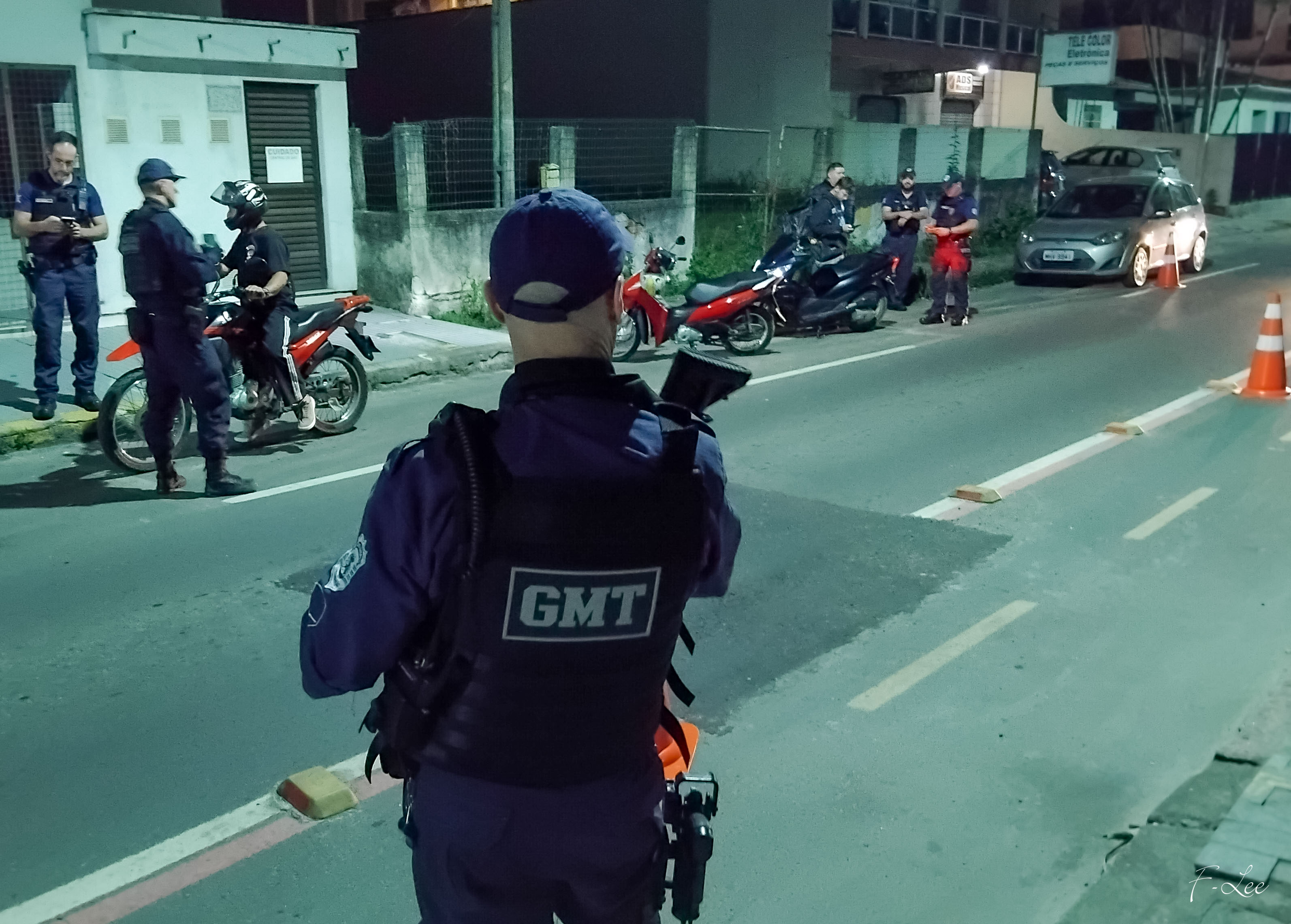 Blitz:  Polícia Municipal de Tubarão, SC.